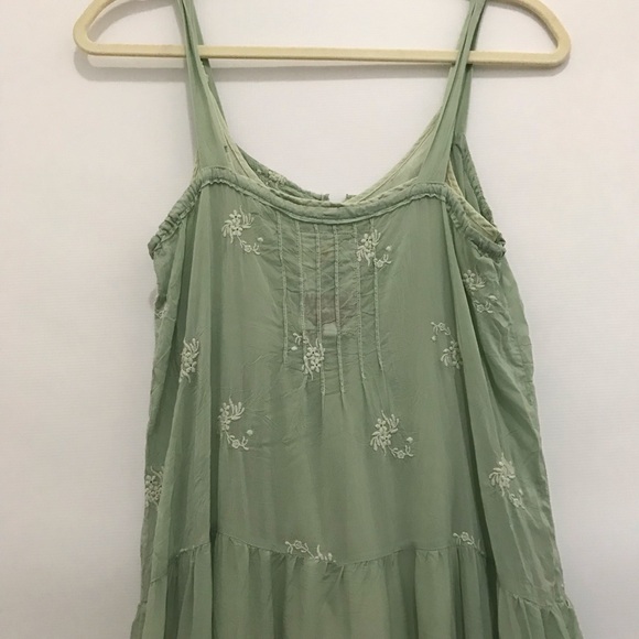 Johnny Was Elegant Green Sleeveless Dress Size XS - Picture 5 of 9